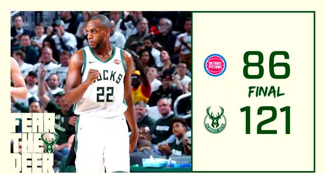 雄鹿队客场惨败活塞 雄鹿队客场惨败活塞